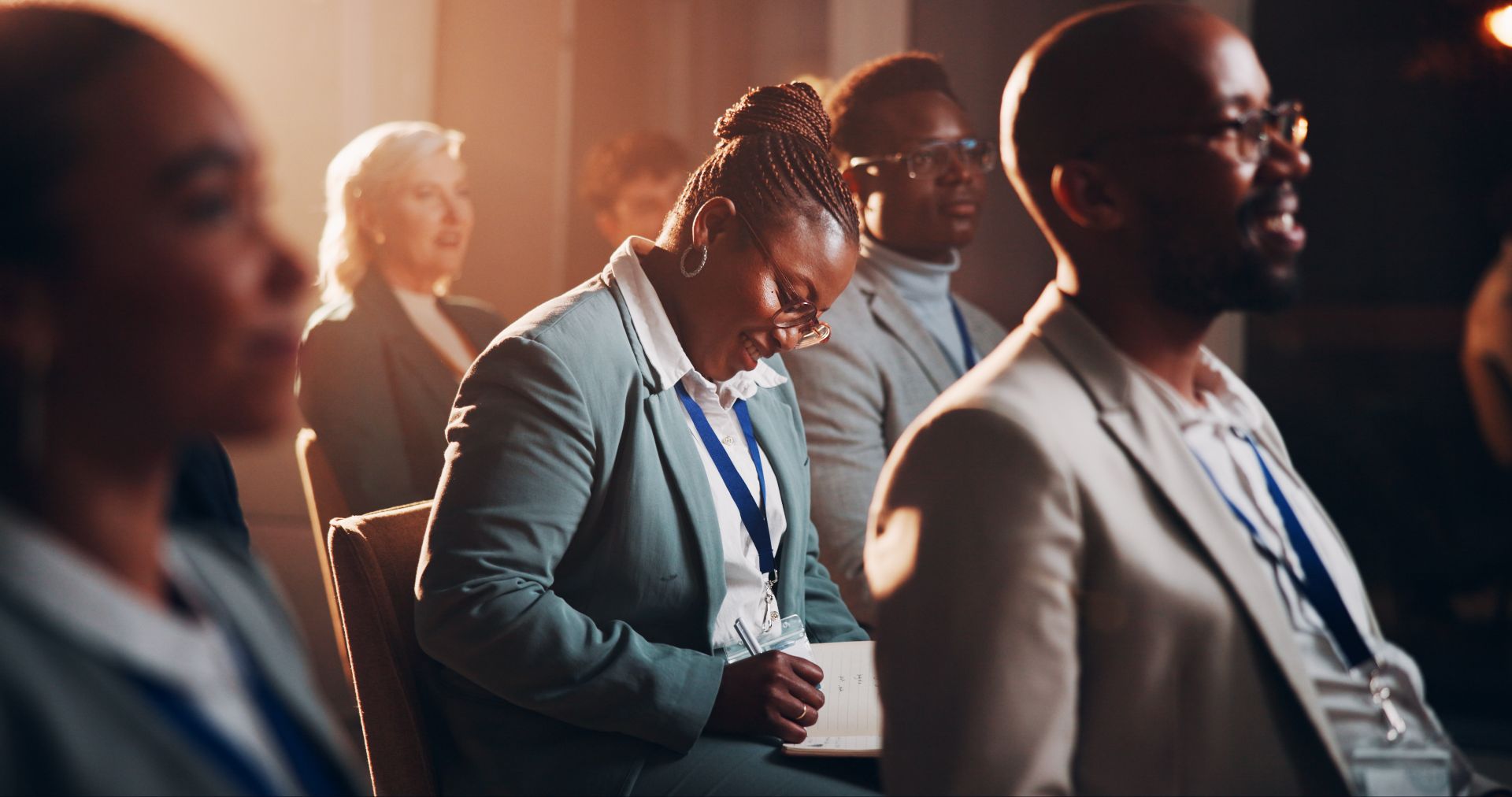 Professionals Attending A Corporate Seminar And Blog article illustration