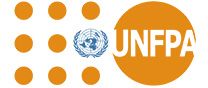 UNFPA logo featuring orange circles and the United Nations emblem for the United Nations Population Fund.